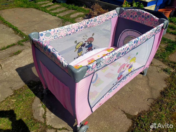 Детская кровать манеж с матрасом