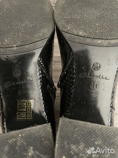 Полусапожки женские 41 размер лаковые