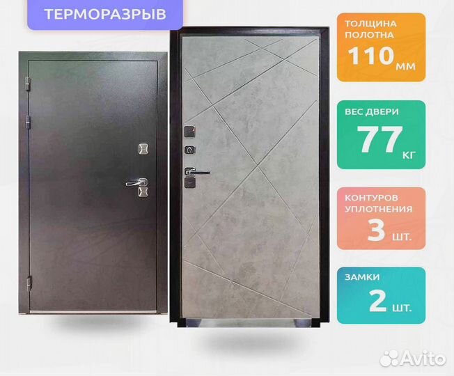 Двери с Терморазрывом Уличные Тёплые на Выбор