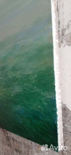 Картина маслом пейзаж поле