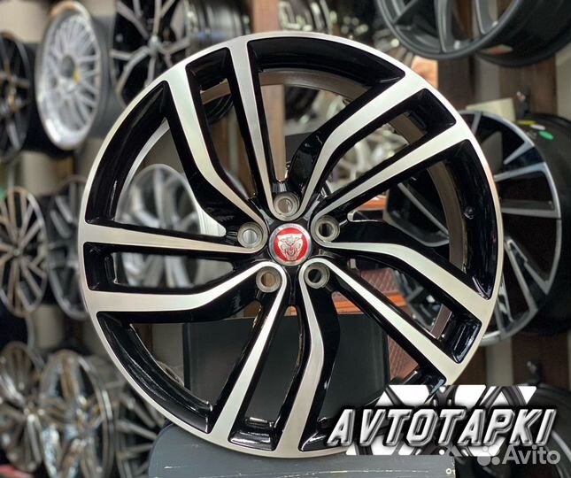 Диски Ягуар r20 5-108 черные с полировкой