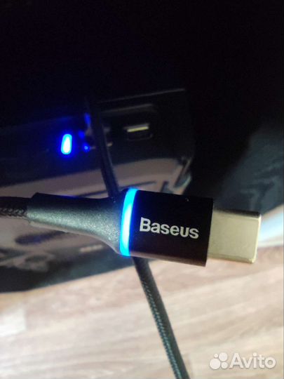 USB Tupe-C кабель Baseus с подсветкой