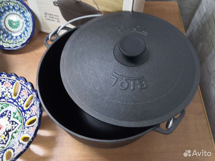 Казан чугунный 8л (для любых плит)