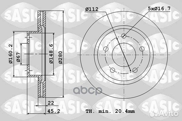 Диск тормозной BMW/mini 2(F45) /clubman 6106308