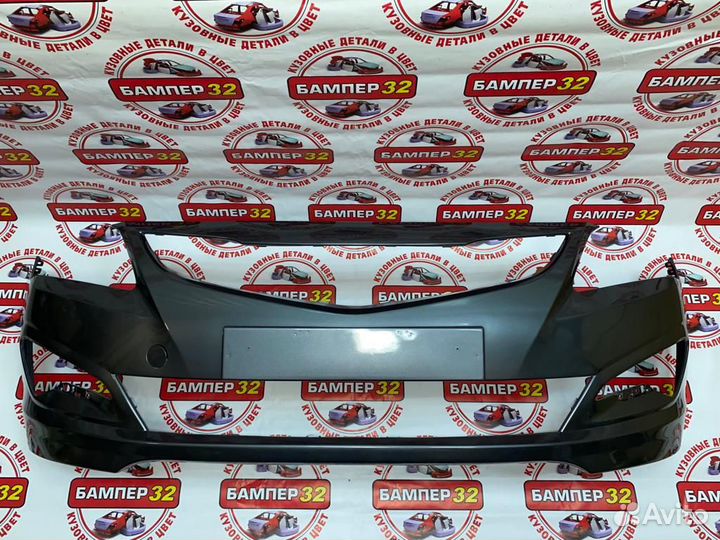 Бампер передний Солярис в цвет серый SAE
