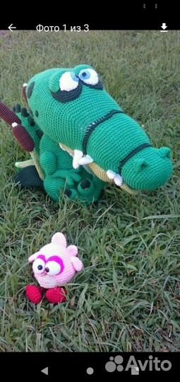Пингвин, крокодил. Ручная работа. Вязаные