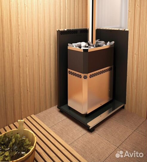 Печь для бани Русь-27 лнзп Профи Панорама Теплодар