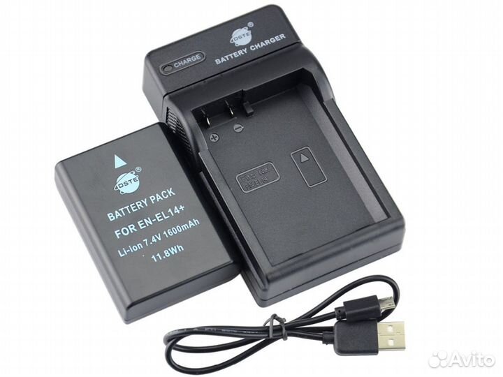 Аккумулятор Nikon EN-EL14+ 1600mAh + зарядное