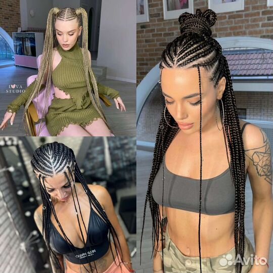 Косы с канекалоном, брейды, афрокосы