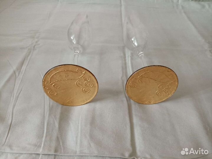 Kolarz Бокалы для шампанского Kiss gold, Австрия