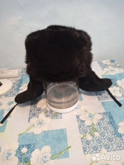 Мужская шапка кроличья с ушами