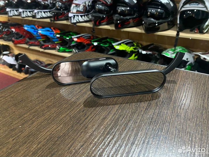 Зеркала на мото 8mm-10mm черные в комплекте 2 шт