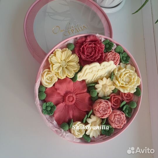 Наборы из шоколадных цветов. Подарок маме