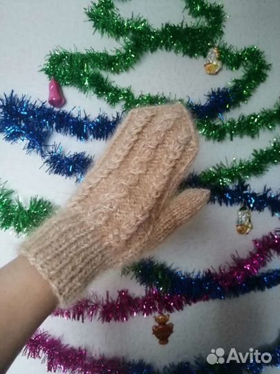 Варежки из собачьей шерсти (пуха)