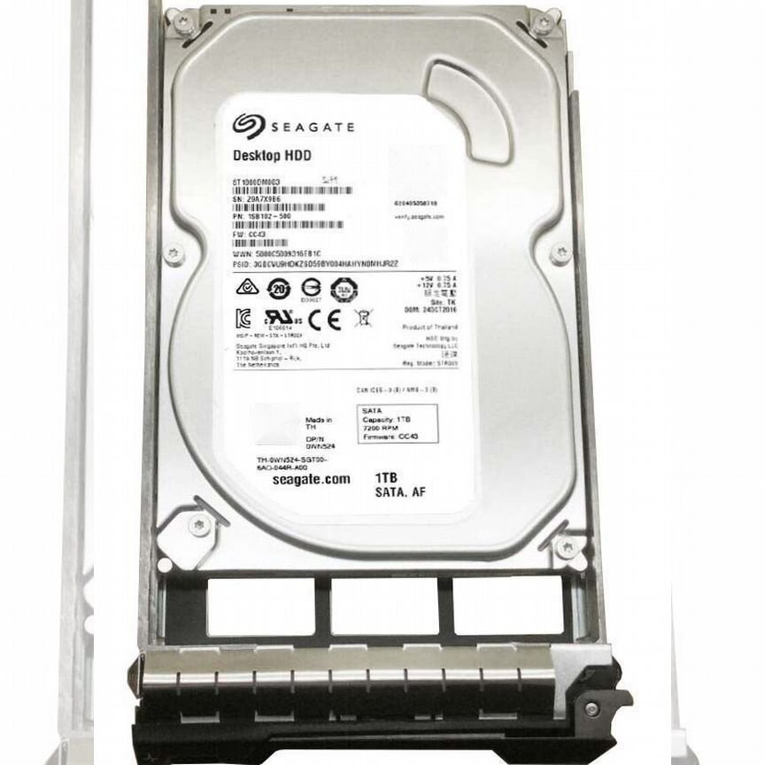[WN524] Жесткий Диск Dell 1tb Sata3 3,5" Hdd Wn524