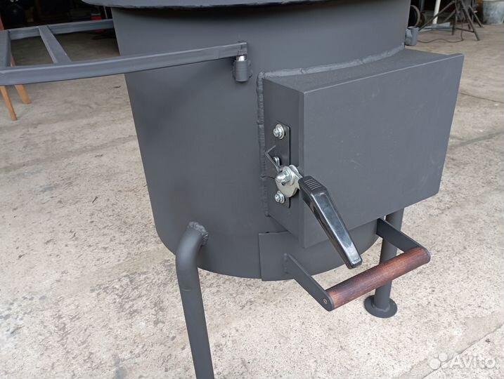 Печь для казана с боковыми дымоходами обновленная