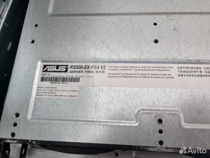 Сервер asus RS500-E8-PS4 (DDR4/650W/1U/nvme M.2)