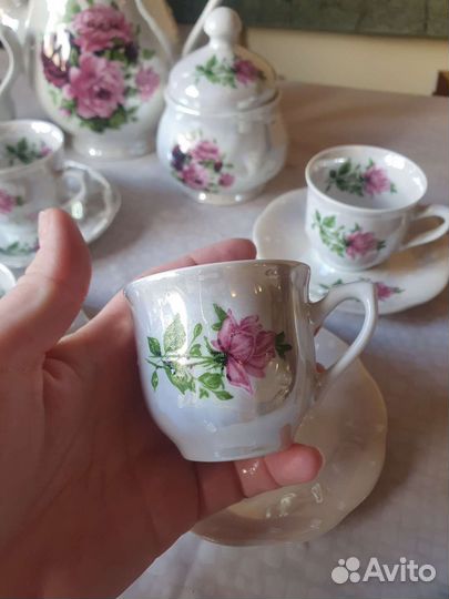 Набор кофейный Porcelana, сервиз СССР, фарфоровый