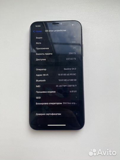 iPhone 10 256 gb