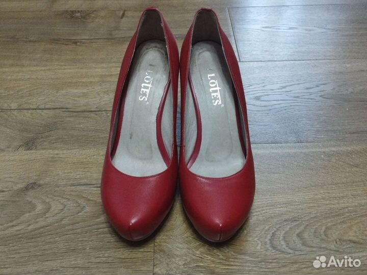Туфли красные кожаные 37 размер