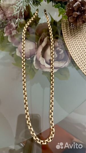 Золотая цепь плетение шопард