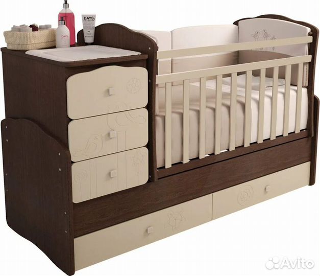 Детская кровать трансформер с маятником