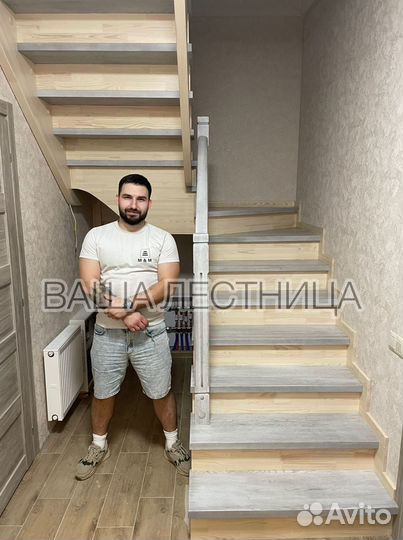 Деревянная лестница из дуба