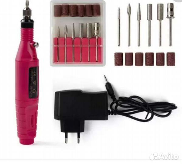 Машинка ручка и Блок и удлинитель для манекюра