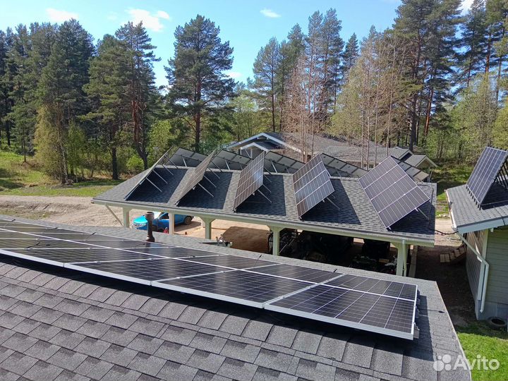 Монтаж солнечных панелей