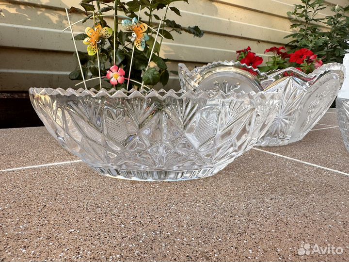 Хрустальные вазы салатники конфетницы СССР