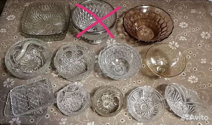Салатницы хрусталь, стекло