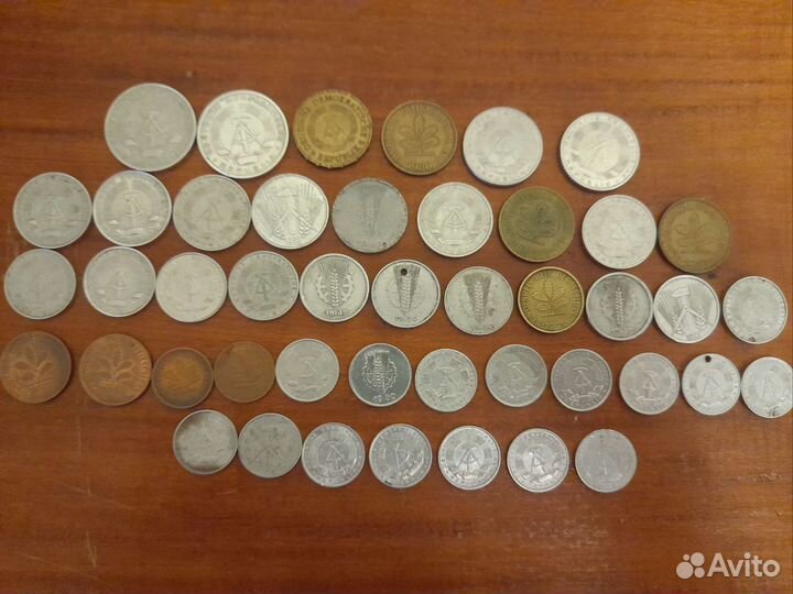 Монеты ГДР, фрг, венгрия