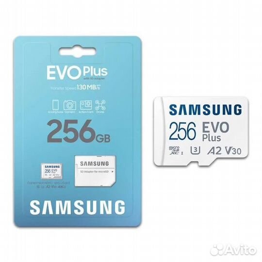 Samsung MicroSD 256 GB + адаптер новая