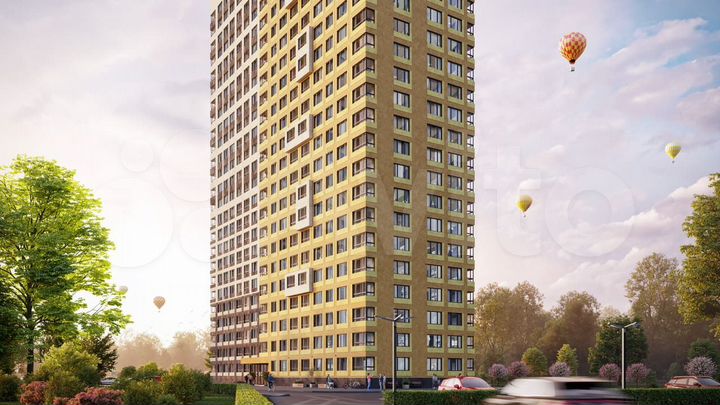 2-к. квартира, 55,4 м², 6/25 эт.