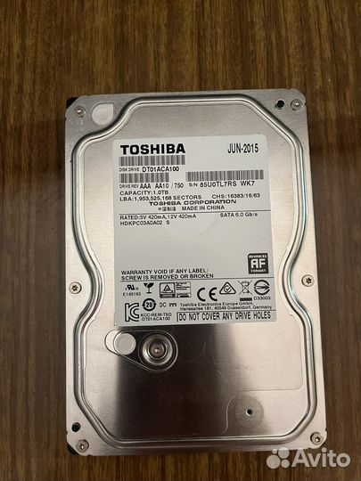 Жесткий диск toshiba 500гб, 2.5