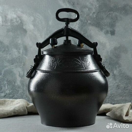Афганский казан 15 литров черного цвета