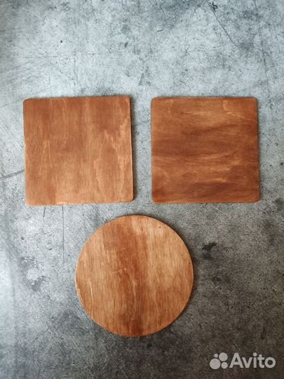 Мезенская роспись подставка под кружку из дерева