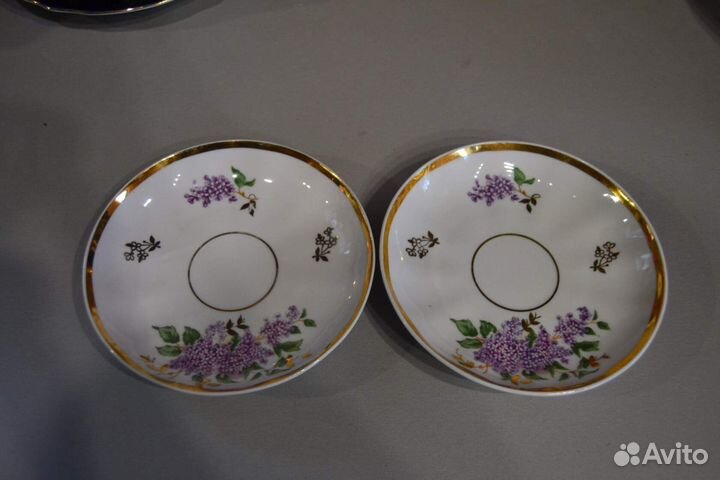 Сервиз сирень дулево и отдельные предметы