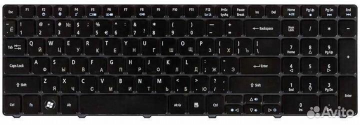 Клавиатура eMachines E732Z чёрная, OEM