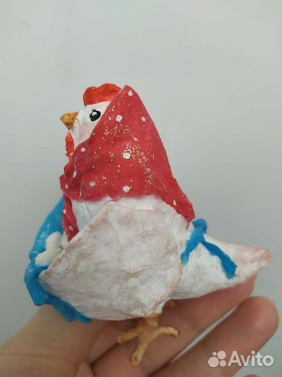 Ватная игрушка курочка пасхальная