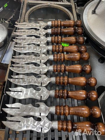 Нож-вилка-открывашка, для снятия мяса из шампура