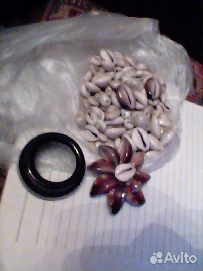 Ракушки для аквариума и кольцо для растений