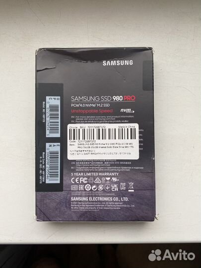 Ssd samsung 980 pro 1tb