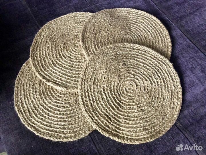 Салфетки вязаные из джута