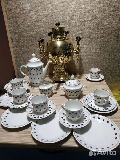 Сервиз кофейный новый,Рижский форфор