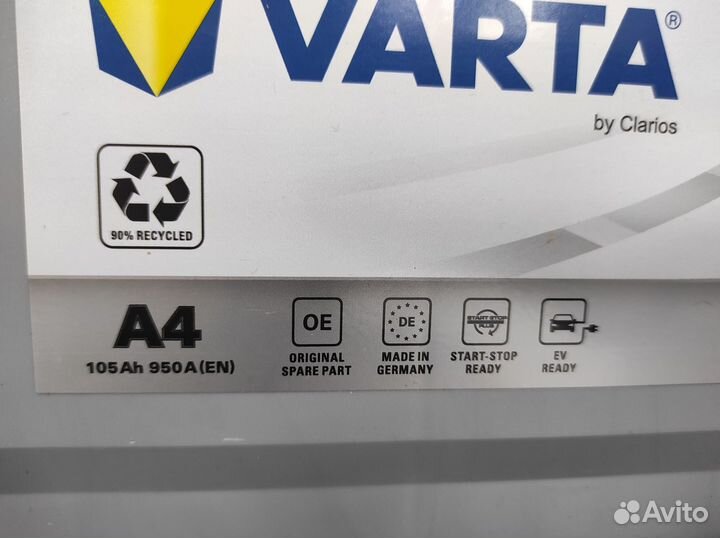 Аккумулятор 105Ач AGM Varta A4 start-stop webasto