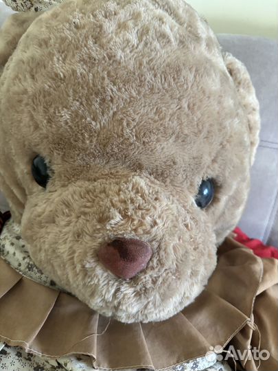 Мягкая игрушка большой плюшевый мишка коричневый