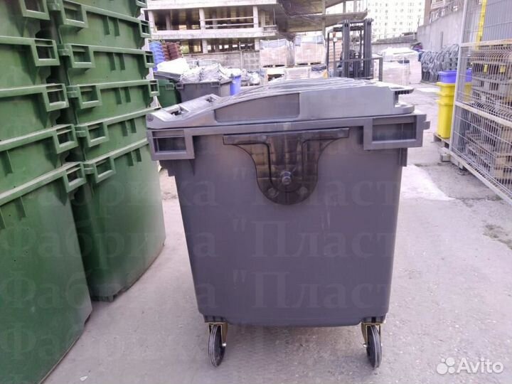 Мусорный евроконтейнер пластиковый 1100л S2252