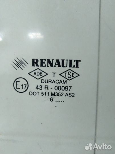 Стекло двери передней правой Renault Clio 3 2005-2