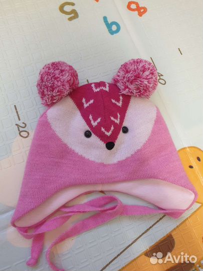 Шапки и пинетки зимние kerry, babygo 6-9 месяцев